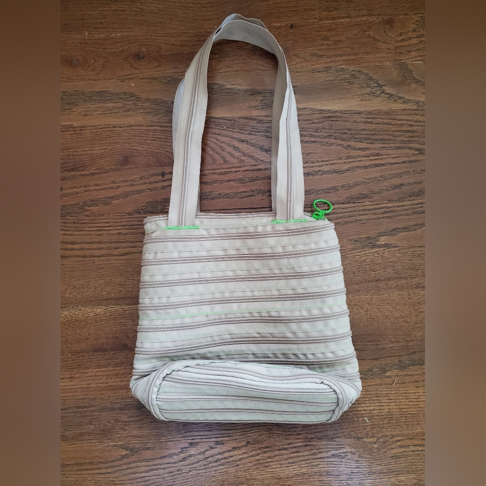 ZIP-IT Khaki Color Purse Handbag